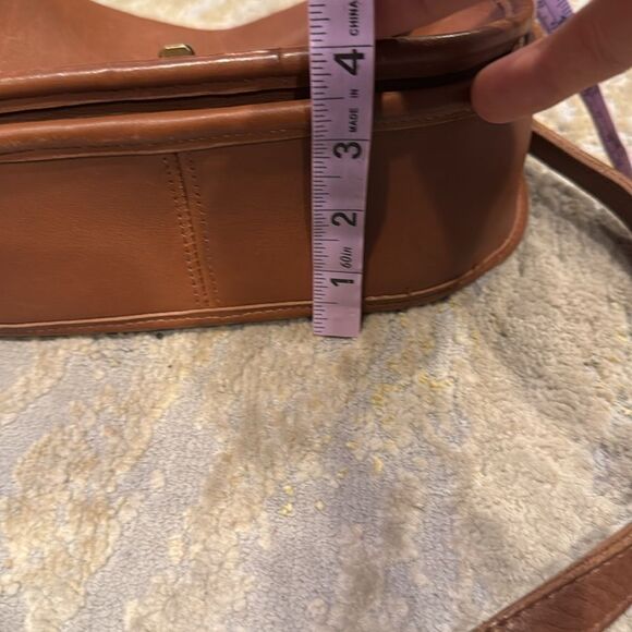 VTG Coach Praire crossbody made in USA full grain leather in GUC light brown - Picture 14 of 15